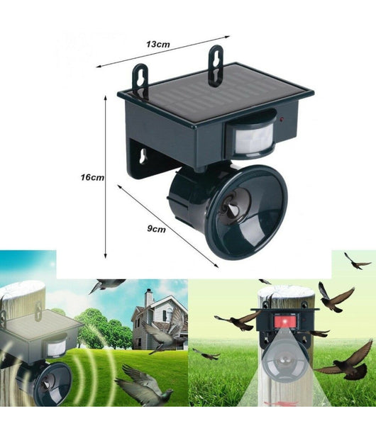 Repellente Ad Ultrasuoni Solare Scaccia Ratti Topi Uccelli Piccioni Cani Gatti         