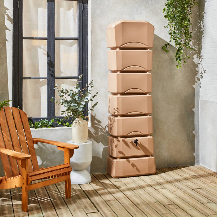 Raccoglitore d'acqua da parete, 300l, cappuccino