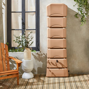 Raccoglitore d'acqua da parete, 300l, cappuccino