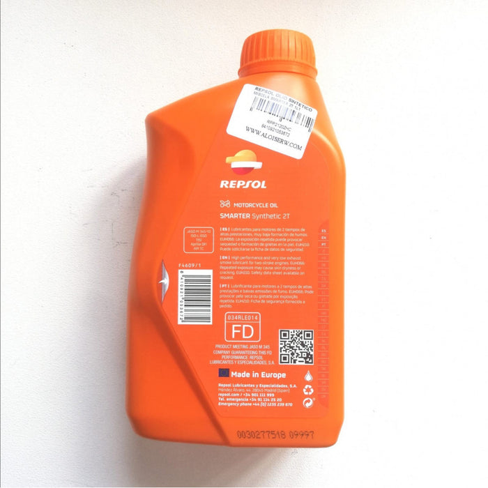 Repsol smarter 2t 1lt olio miscela semi-sintetico per motori 2 tempi