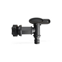 Rubinetto a raccordo rapido per raccoglitore d'acqua piovana, nero