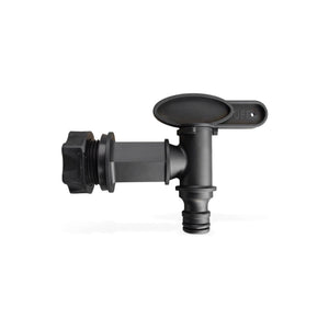 Rubinetto a raccordo rapido per raccoglitore d'acqua piovana, nero