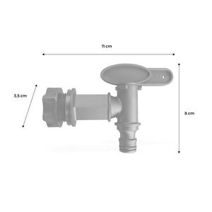 Rubinetto a raccordo rapido per raccoglitore d'acqua piovana, nero