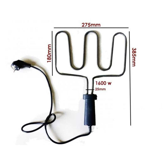 RESISTENZA BISTECCHIERA PIASTRA ELETTRICA 1600W SPIEDINA Con manico TREVI - DICT - Melchioni