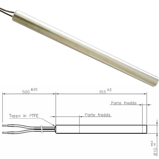 Resistenza Candeletta Stufa a Pellet 10mm 280W 155mm La Nordica Extraflame PASIA - UNIVERSALE