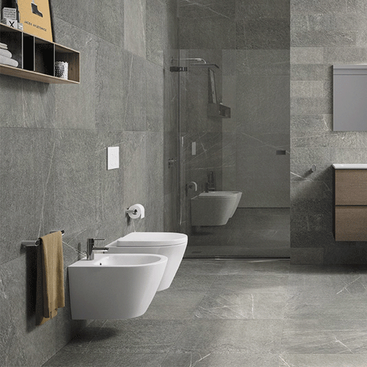 Sanitari sospesi Resort Rak Ceramics: WC, Bidet, Copriwater Bianco