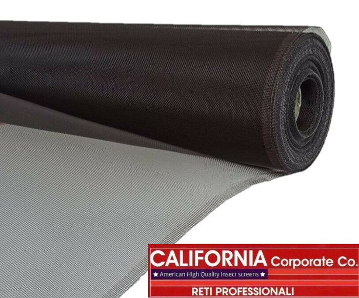 Rete Zanzariera 60 cm X 15 metri Alluminio Americana 18/16 Nera 