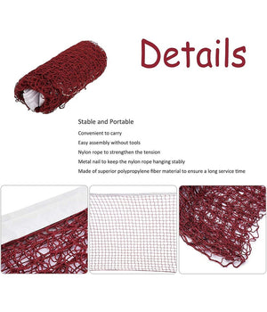 Rete Da Badminton Portatile Regolabile 610x76cm Pieghevole Per Interni Esterni         