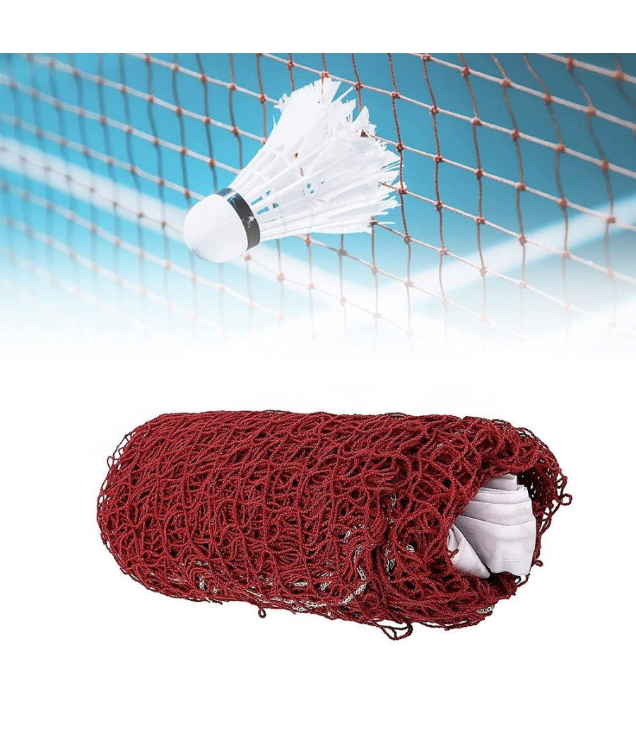 Rete Da Badminton Portatile Regolabile 610x76cm Pieghevole Per Interni Esterni         