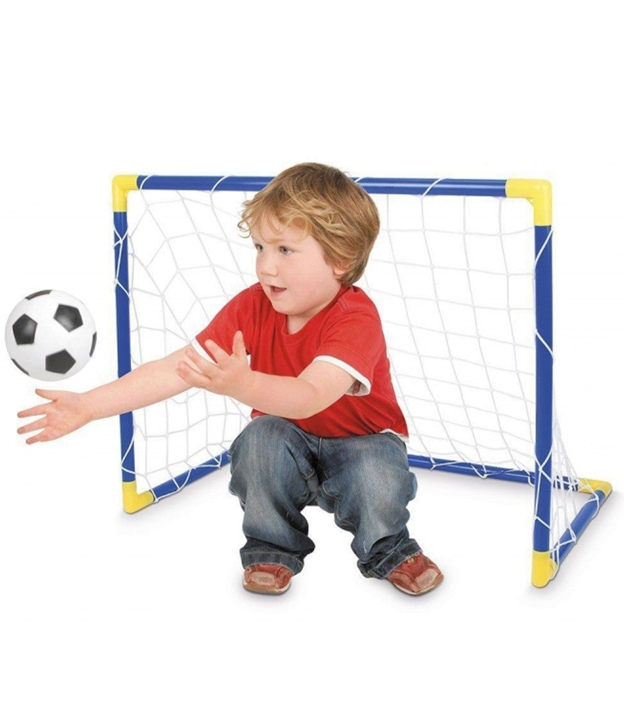 Rete Da Calcio Calcetto Porta 30x50cm Goal Soccer Con Palla Bambini Sport Gioco         