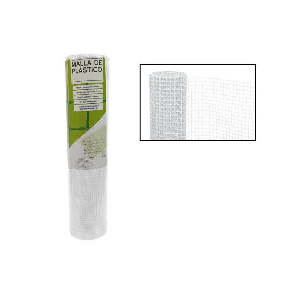 Trade Shop - Rete Di Plastica Protettiva 1 X 5 Mt Bianco Per Cancelli Recinzioni Balconi 206616 -        