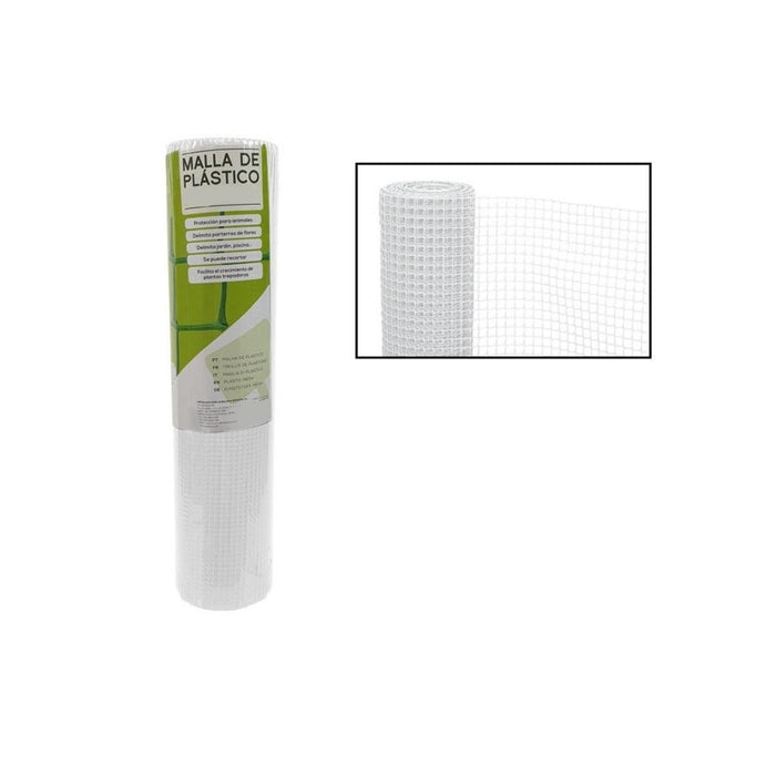 Trade Shop - Rete Di Plastica Protettiva 1 X 5 Mt Bianco Per Cancelli Recinzioni Balconi 206616 -        