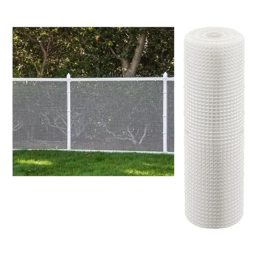 Trade Shop - Rete Di Plastica Protettiva 1 X 5 Mt Bianco Per Cancelli Recinzioni Balconi 206616 -        