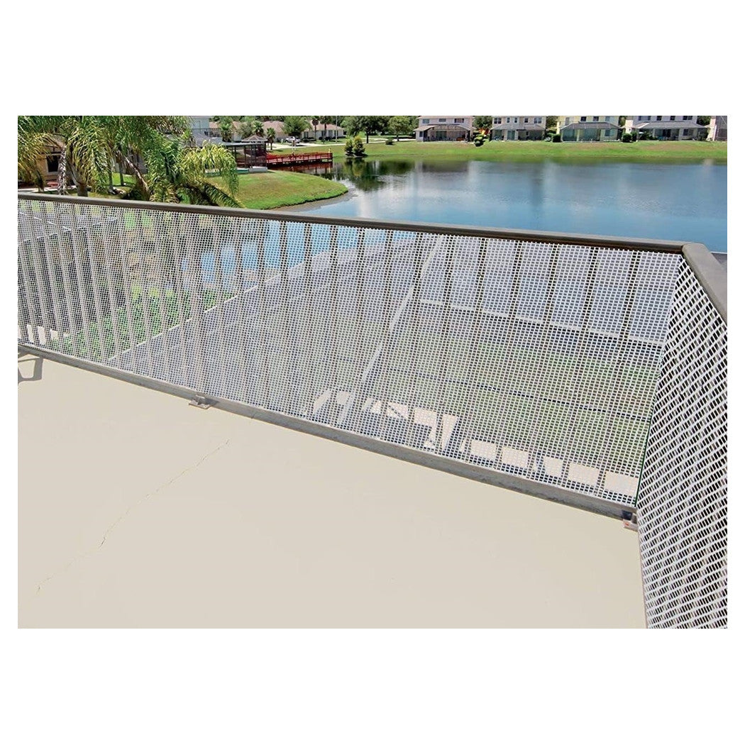 Trade Shop - Rete Di Plastica Protettiva 1 X 5 Mt Bianco Per Cancelli Recinzioni Balconi 206616 -        