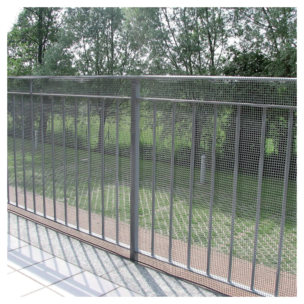 Trade Shop - Rete Di Plastica Protettiva 1 X 5 Mt Grigio Per Cancelli Recinzioni Balconi 206614 -        