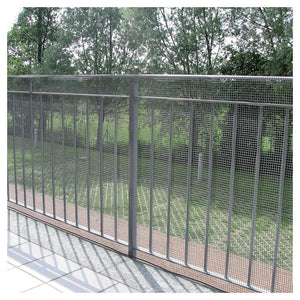Trade Shop - Rete Di Plastica Protettiva 1 X 5 Mt Grigio Per Cancelli Recinzioni Balconi 206614 -        