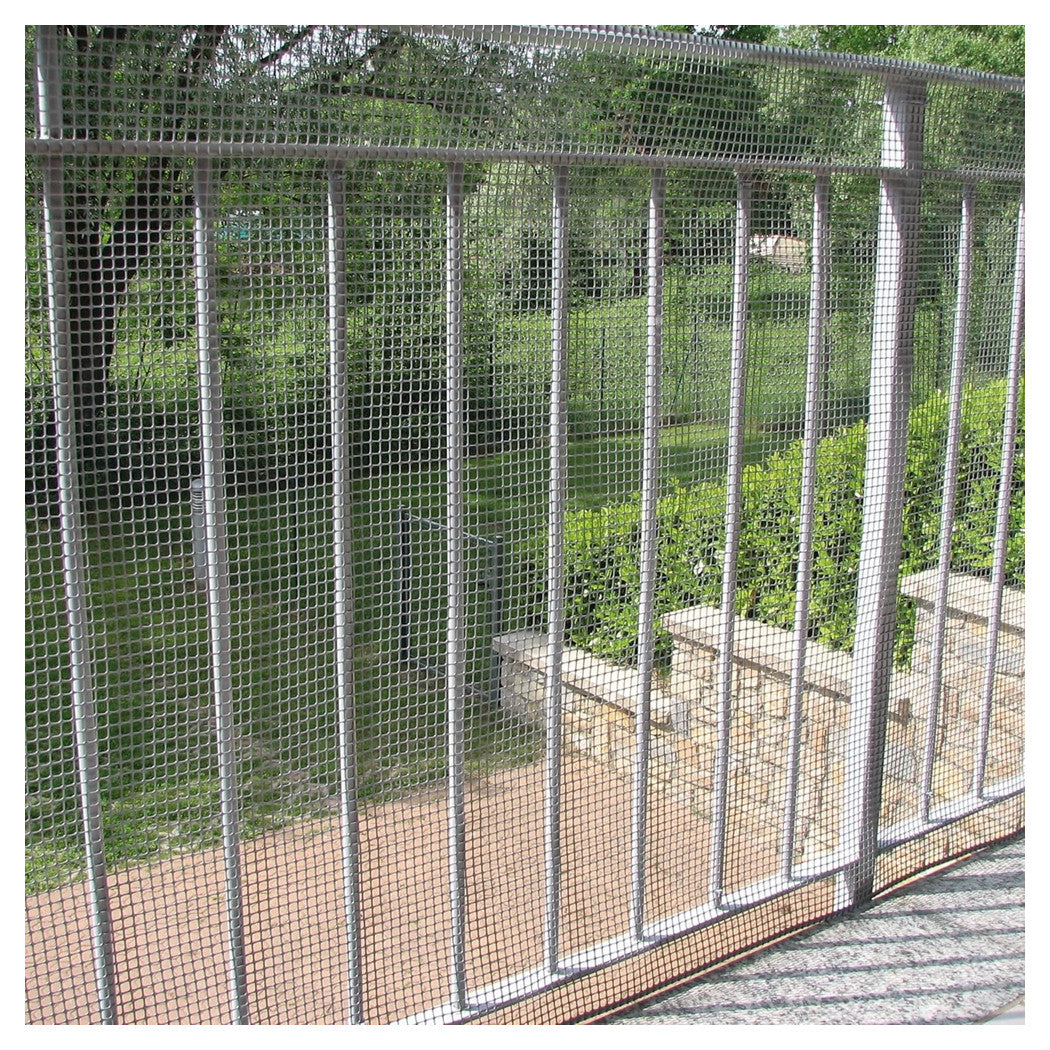 Trade Shop - Rete Di Plastica Protettiva 1 X 5 Mt Grigio Per Cancelli Recinzioni Balconi 206614 -        