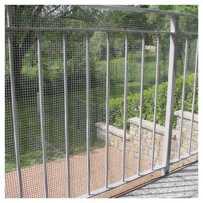 Trade Shop - Rete Di Plastica Protettiva 1 X 5 Mt Grigio Per Cancelli Recinzioni Balconi 206614 -        