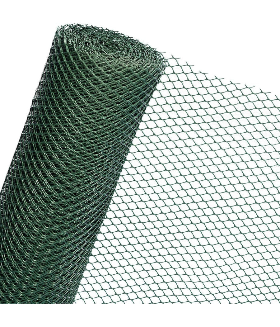 Rete Di Rinforzo Per Giardino Verde 1 X 5 Mt In Plastica Maglia 13mm Recinsione         