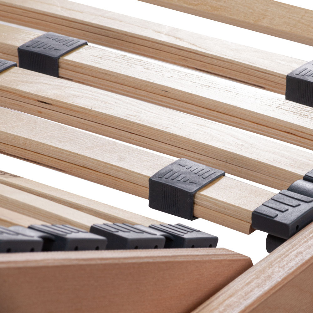 Rete letto in legno reclinabile manuale matrimoniale 160x190: doghe flessibili e regolatori di portanza - Comprarredo