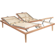 Rete letto in legno reclinabile manuale matrimoniale 160x190: doghe flessibili e regolatori di portanza - Comprarredo
