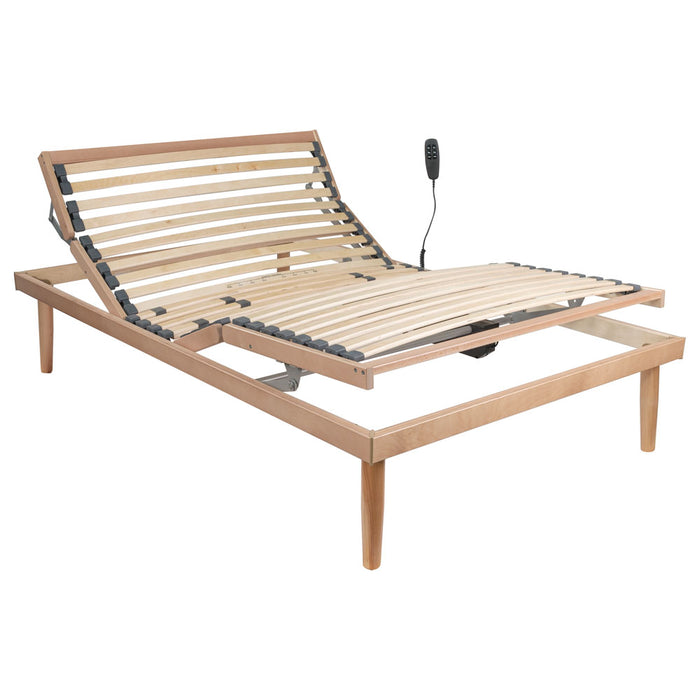 Rete motorizzata reclinabile elettrica testa piedi indipendenti, piazza e mezza 120x190 con telecomando - Comprarredo