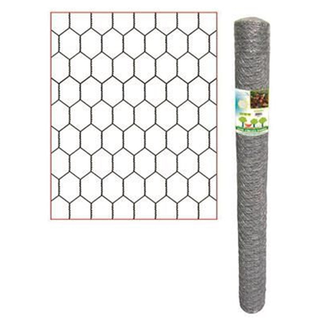 Trade Shop - Rete Metallica Zincata A Maglia Esagonale 16mm 1x10mt Recinzione Protezione Grn61 04318 -        