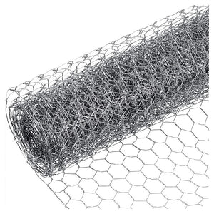 Trade Shop - Rete Metallica Zincata A Maglia Esagonale 16mm 1x10mt Recinzione Protezione Grn61 04318 -        