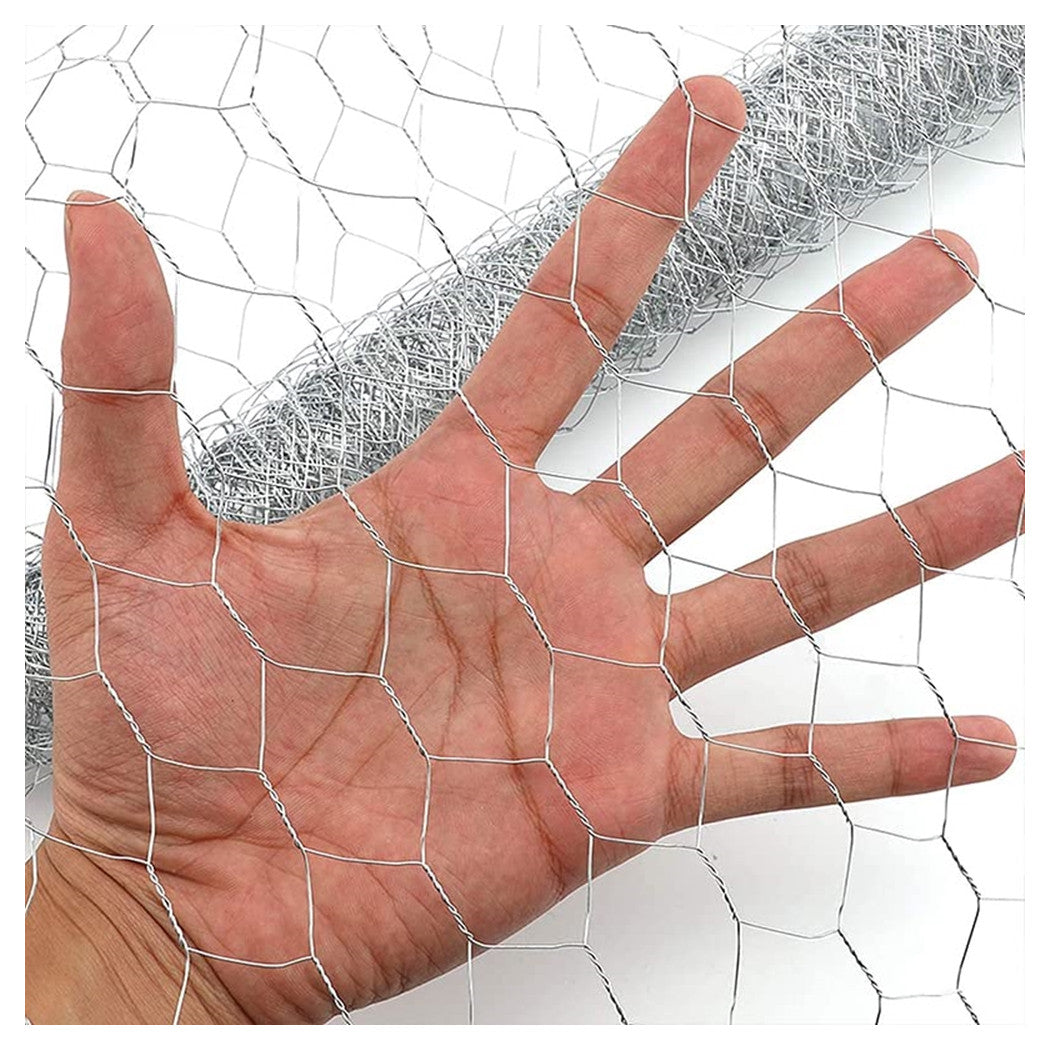 Trade Shop - Rete Metallica Zincata A Maglia Esagonale 16mm 1x10mt Recinzione Protezione Grn61 04318 -        