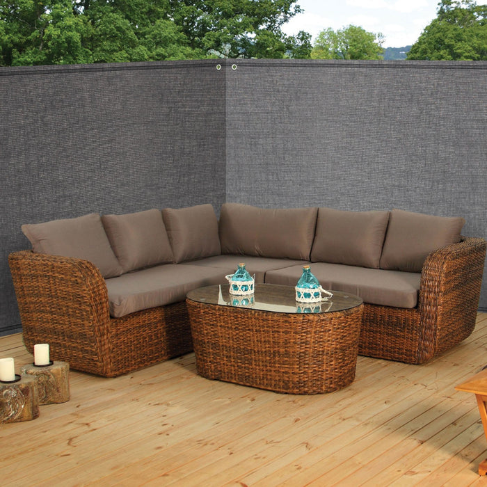 IDMarket - Rete ombreggiante 1,2x10m, telo rotolo per recinzione giardino 300g/m², girgio