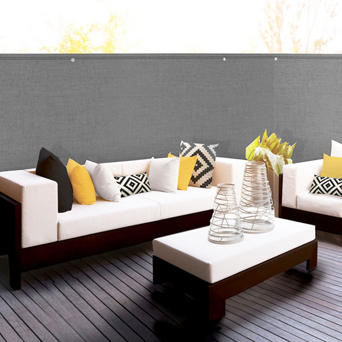 IDMarket - Rete ombreggiante 1,5x10m, telo rotolo per recinzione giardino 150g/m², grigio chiaro