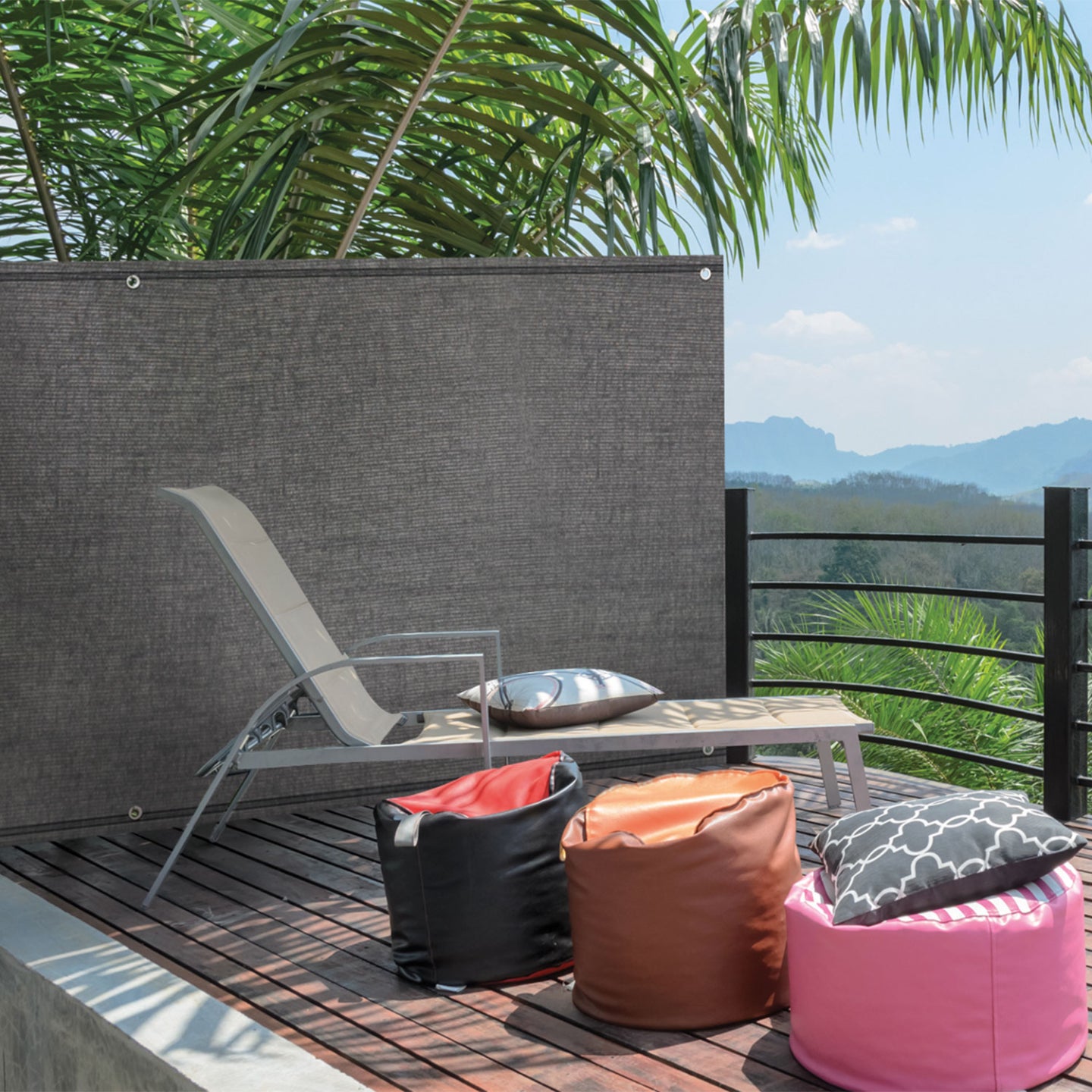 IDMarket - Rete ombreggiante 1,5x10m, telo rotolo per recinzione giardino 150g/m², grigio