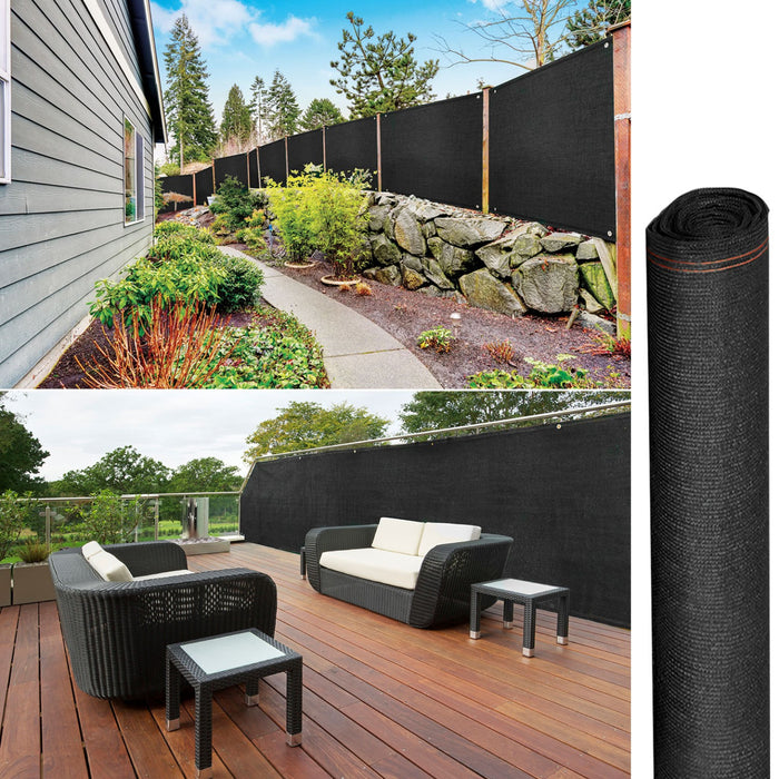 IDMarket - Rete ombreggiante 1,5x10m, telo rotolo per recinzione giardino 150g/m², nero