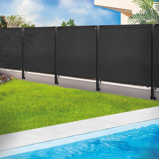 IDMarket - Rete ombreggiante 1,8x10m, telo rotolo per recinzione giardino 220g/m², nero