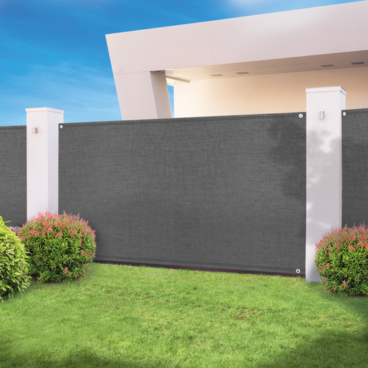 IDMarket - Rete ombreggiante 1x10m, telo rotolo per recinzione giardino 300g/m², girgio