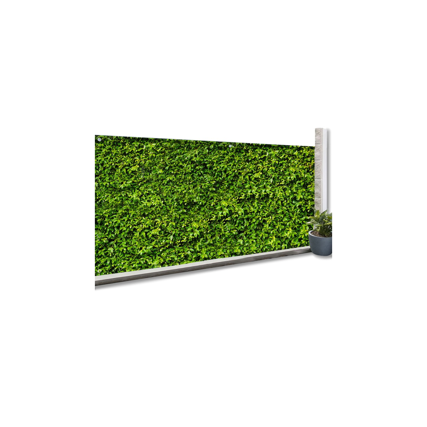 IDMarket - Rete ombreggiante 2x10m, telo rotolo per recinzione giardino 160g/m², stampa fogliame