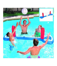 Trade Shop - Rete Pallavolo Gonfiabile Galleggiante Con Pallone 244 X 64 Cm Mare Piscina -