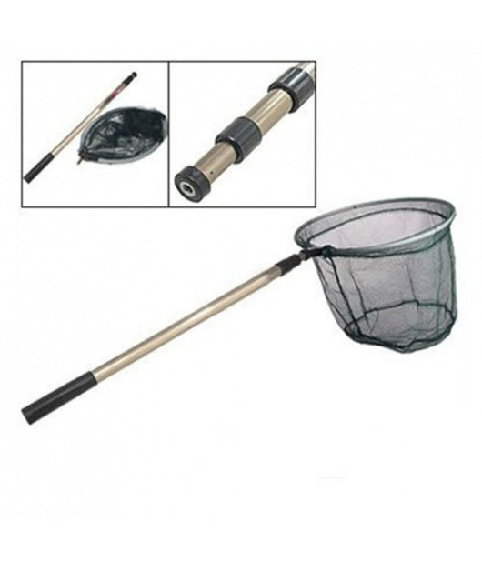 Rete Pesca Pieghevole Con Manico Telescopico In Allumino Estensibile Guardino         