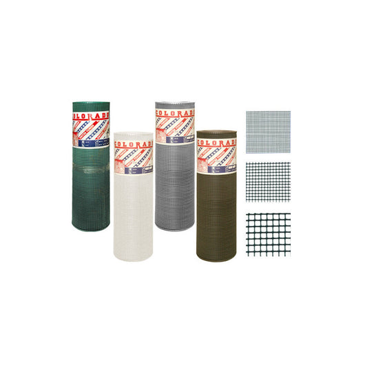 Rete plastica estrusa bianca 50m H100cm maglia 5x5mm – Colorado – uso giardinaggio e recinzioni leggere – United Fences