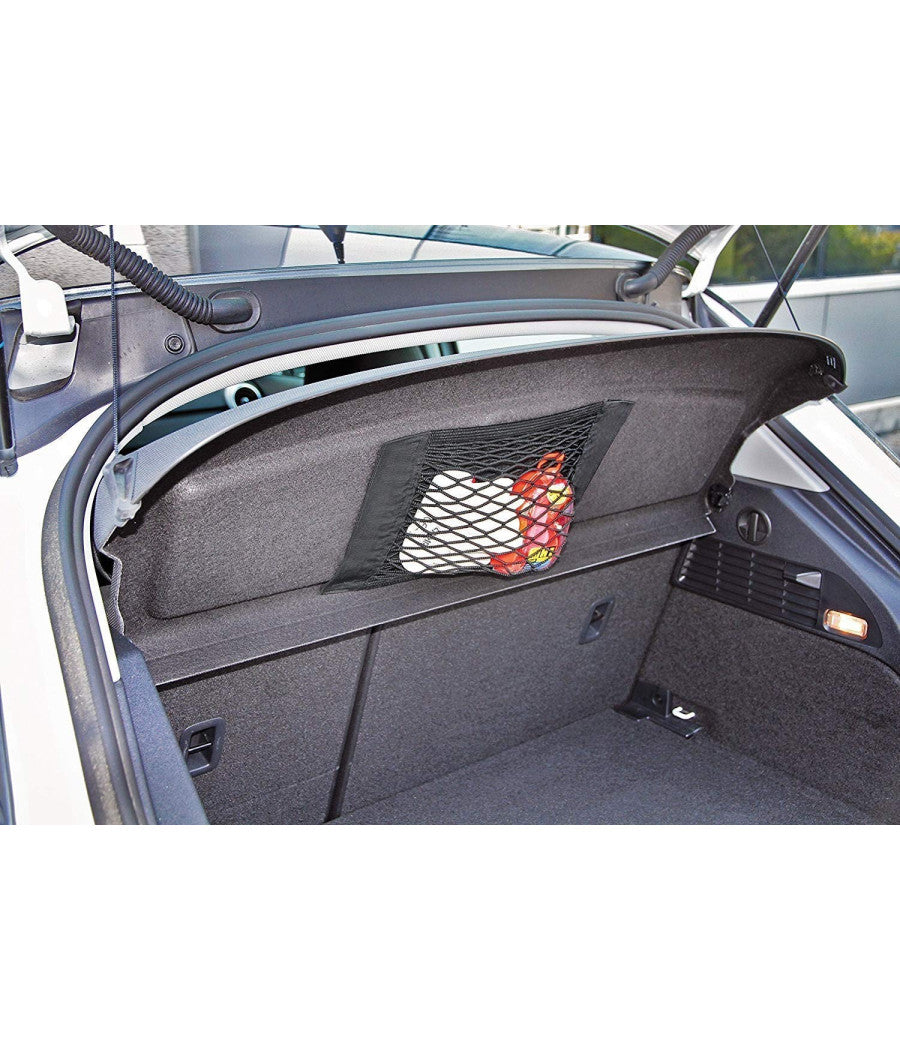 Rete Portaoggetti Auto 40x25cm Tasca Elastico Bagagliaio Appendere Organizzatore         