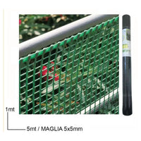 Trade Shop - Rete Protettiva In Plastica Per Aiuole 1 X 5 Mt A Maglia Quadrata 5x5 Mm 016353 -        