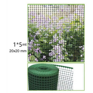 Trade Shop - Rete Protettiva In Plastica Per Aiuole 1x5 Mt A Maglia Quadrata 20x20 Mm Grn64 62838 -        