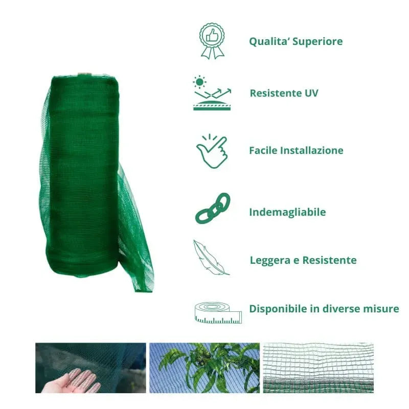 Metri 4x60 Rete telo antigrandine alta resistenza per orto coltivazioni coperture e protezione autorimesse