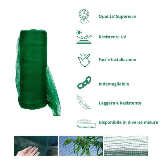 Metri 6x55 Rete telo antigrandine alta resistenza per orto coltivazioni coperture e protezione autorimesse