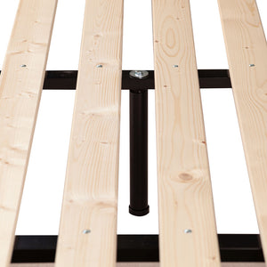 Rete ortopedica doghe verticali matrimoniale 160x190, tavole in legno massello, telaio in metallo, 5 piedi- Comprarredo 