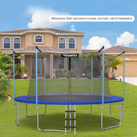 Rete di sicurezza per tappeto elastico 366cm, Rete sostitutiva e protettiva per tappeto elastico con 8 paletti-Accessori trampolini