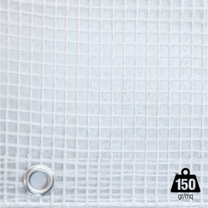 TELO TELONE OCCHIELLATO RETINATO POLIETILENE COPERTURA 150Gr 4X6m VERDELOOK 75/43