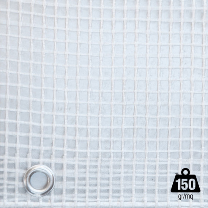 TELO TELONE OCCHIELLATO RETINATO POLIETILENE COPERTURA 150Gr 4X6m VERDELOOK 75/43