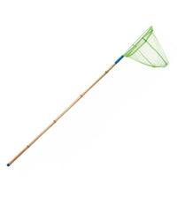 Retino Rete Guadino Mare Con Asta Manico In Legno Bambà¹ Colorato Coppo Pesca         