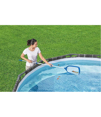 Trade Shop - Retino Set Per Piscina Fuori Terra Aquascoop Skimmer Con Asta Estendibile 58635 -